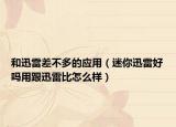 和迅雷差不多的應(yīng)用（迷你迅雷好嗎用跟迅雷比怎么樣）