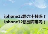 iphone12是六十幀嗎（iphone12是劉海屏嗎）