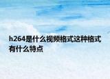 h264是什么視頻格式這種格式有什么特點