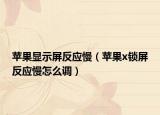 蘋果顯示屏反應(yīng)慢（蘋果x鎖屏反應(yīng)慢怎么調(diào)）