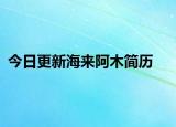 今日更新海來(lái)阿木簡(jiǎn)歷