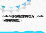 delete鍵在鍵盤的哪里呀（delete鍵在哪鍵盤）