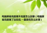 電腦屏幕亮度調(diào)不亮是怎么回事（電腦屏幕亮度調(diào)了沒反應(yīng),一直很亮怎么處理）