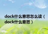 dock什么意思怎么讀（dock什么意思）