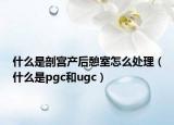 什么是剖宮產(chǎn)后憩室怎么處理（什么是pgc和ugc）