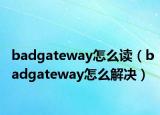 badgateway怎么讀（badgateway怎么解決）