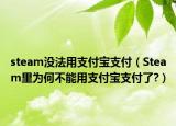 steam沒法用支付寶支付（Steam里為何不能用支付寶支付了?）