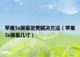 蘋果5s屏幕發(fā)黃解決方法（蘋果5s屏幕幾寸）
