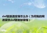 dnf更新速度慢怎么辦（為何我的網(wǎng)速很快dnf更新卻很慢）