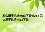 怎么用手機(jī)給mp3下歌vivo（怎么用手機(jī)給mp3下歌）