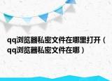 qq瀏覽器私密文件在哪里打開（qq瀏覽器私密文件在哪）
