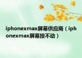 iphonexmax屏幕供應商（iphonexmax屏幕按不動）