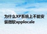 為什么XP系統(tǒng)上不能安裝微軟applocale
