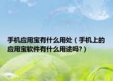 手機(jī)應(yīng)用寶有什么用處（手機(jī)上的應(yīng)用寶軟件有什么用途嗎?）