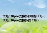 華為p30pro支持外部內(nèi)存卡嗎（華為p30pro支持外置卡嗎）