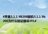 4蘋果5.1.1 9B208刷機5.1.1 9b206為什么驗證錯誤3914