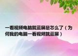 一看視頻電腦就藍(lán)屏是怎么了（為何我的電腦一看視頻就藍(lán)屏）