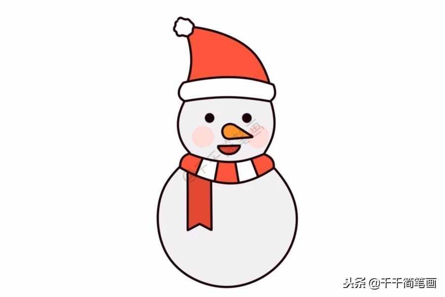 雪人總動(dòng)員，超萌的20種圣誕雪人簡(jiǎn)筆畫！