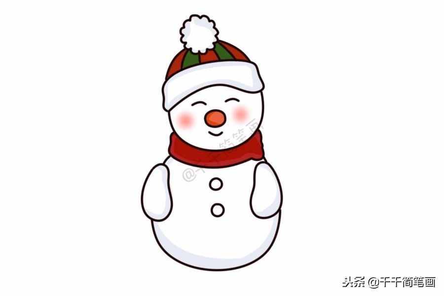 雪人總動(dòng)員，超萌的20種圣誕雪人簡(jiǎn)筆畫！