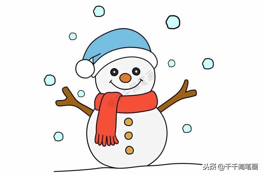 雪人總動(dòng)員，超萌的20種圣誕雪人簡(jiǎn)筆畫！