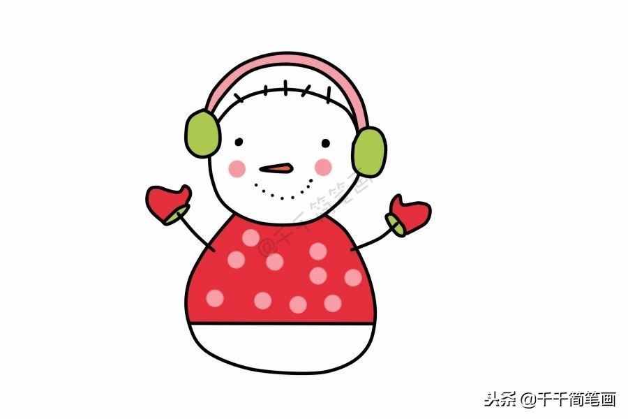 雪人總動(dòng)員，超萌的20種圣誕雪人簡(jiǎn)筆畫！