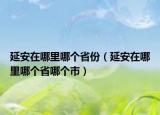 延安在哪里哪個省份（延安在哪里哪個省哪個市）