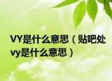 VY是什么意思（貼吧處vy是什么意思）