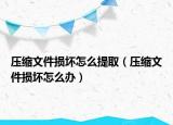 壓縮文件損壞怎么提?。▔嚎s文件損壞怎么辦）