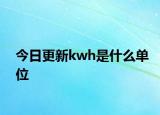 今日更新kwh是什么單位