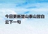 今日更新楚山泰山皆白云下一句