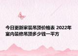 今日更新家裝吊頂價(jià)格表 2022年室內(nèi)裝修吊頂多少錢一平方