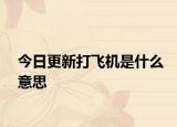 今日更新打飛機(jī)是什么意思