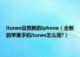 itunes設(shè)置新的iphone（全新的蘋(píng)果手機(jī)itunes怎么用?）