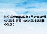 核心溫度和cpu溫度（從everest看cpu溫度,是看中央cpu溫度還是核心溫度）