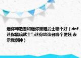 迷你締造者和迷你黑暗武士哪個好（dnf迷你黑暗武士與迷你締造者哪個更好,表示我劍神）