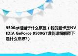 9500gt相當于什么核顯（我的顯卡是NVIDIA GeForce 9500GT誰能詳細解釋下是什么意思?）