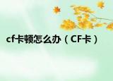 cf卡頓怎么辦（CF卡）