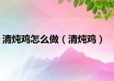 清燉雞怎么做（清燉雞）