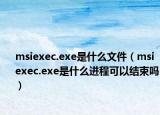 msiexec.exe是什么文件（msiexec.exe是什么進(jìn)程可以結(jié)束嗎）