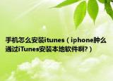 手機怎么安裝itunes（iphone腫么通過iTunes安裝本地軟件啊?）