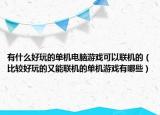 有什么好玩的單機(jī)電腦游戲可以聯(lián)機(jī)的（比較好玩的又能聯(lián)機(jī)的單機(jī)游戲有哪些）