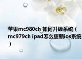 蘋果mc980ch 如何升級系統(tǒng)（mc979ch ipad怎么更新ios系統(tǒng)）