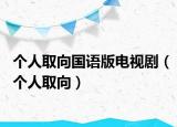 個(gè)人取向國語版電視?。▊€(gè)人取向）