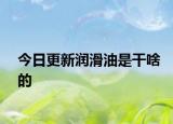 今日更新潤滑油是干啥的