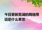 今日更新蕪湖的網(wǎng)絡(luò)用語是什么意思