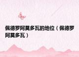 佩德羅阿莫多瓦的地位（佩德羅阿莫多瓦）