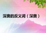 深?yuàn)W的反義詞（深?yuàn)W）