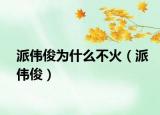 派偉俊為什么不火（派偉俊）