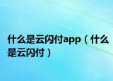 什么是云閃付app（什么是云閃付）