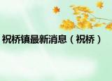 祝橋鎮(zhèn)最新消息（祝橋）